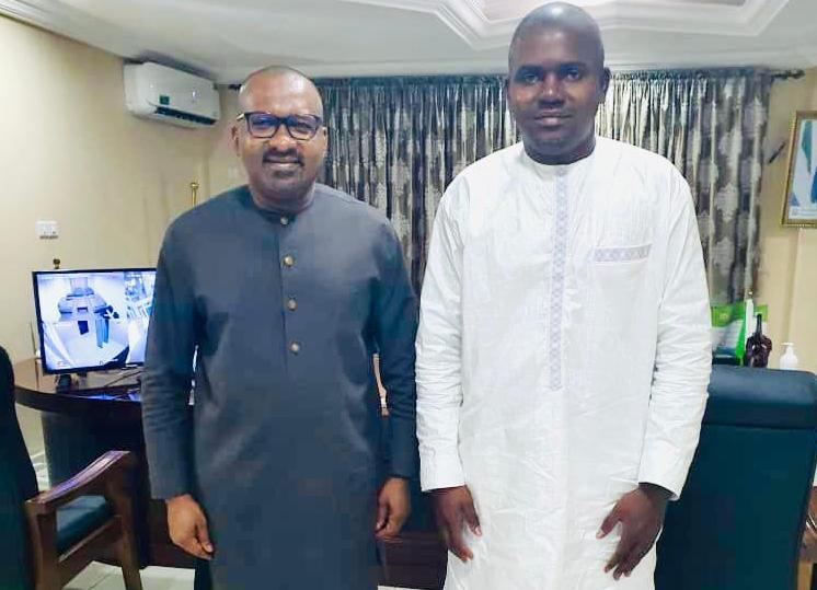 Feature image SE Dr Mohamed Juldeh Jalloh, vice-président de la République de Sierra-Leone et M. Mamadou Bah, Président-directeur général (PDG) du groupe Banki Technology