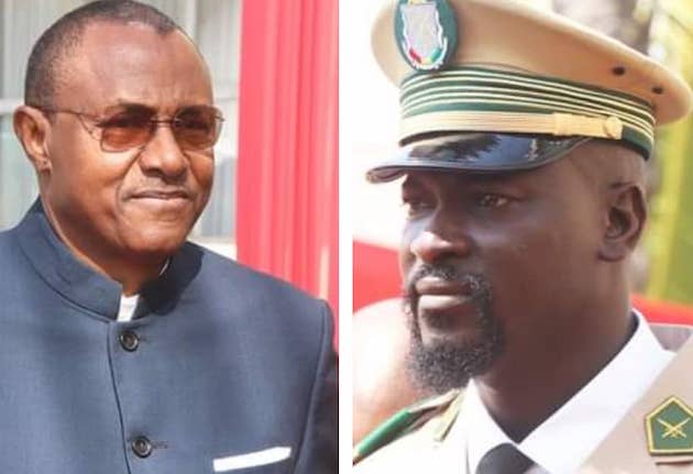 Colonel Mamadi Doumbouya, président de la transition guinéenne et son Premier ministre Mohamed Béavogui