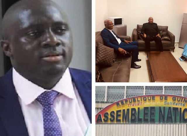 Mory Condé, ministre de l'Administration du territoire et de la décentralisation, Bah Oury, Mamadou Sylla, photomontage Africaguinee.com