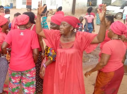 Manifestation de femmes à Kamsar