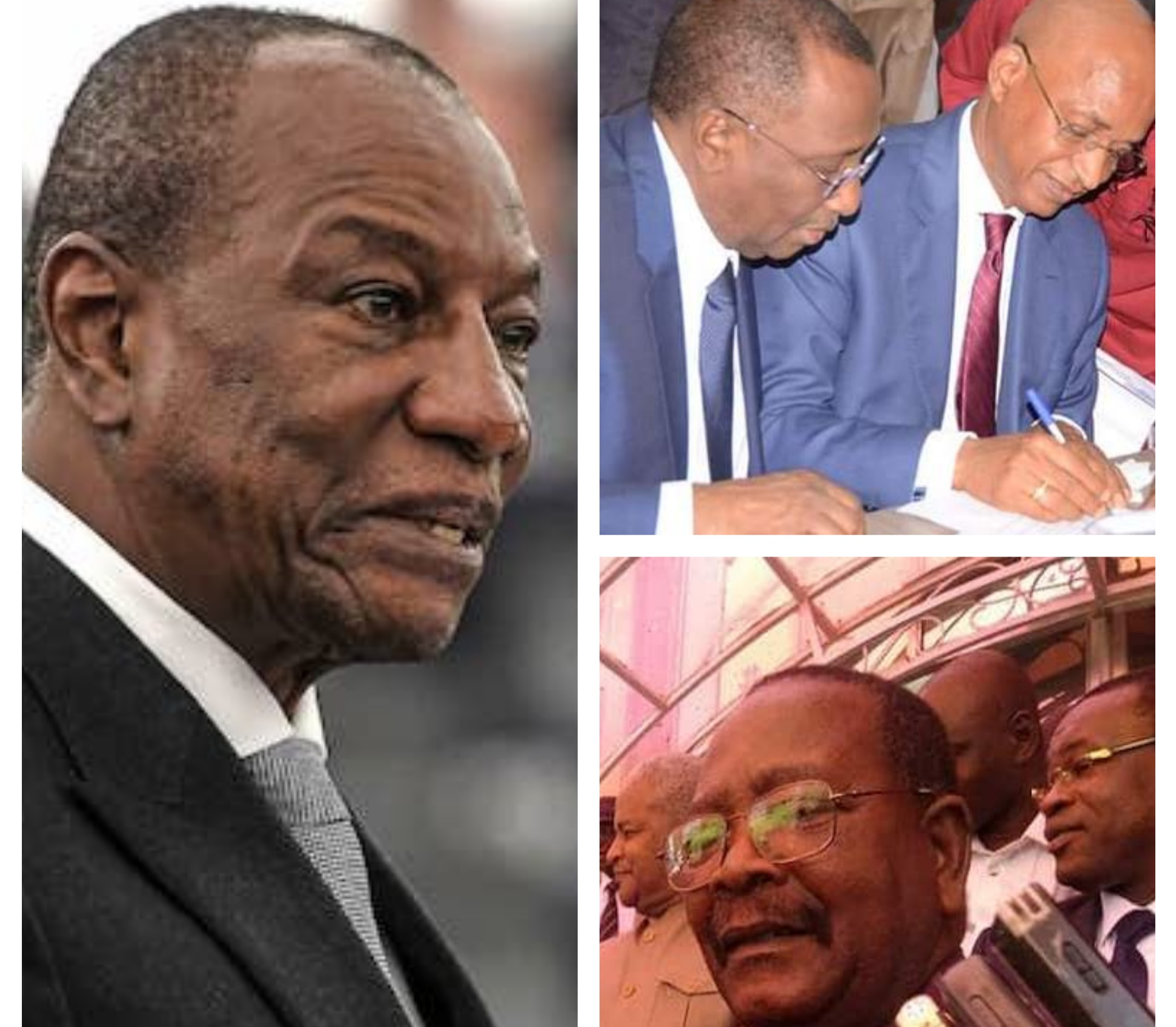 Alpha Condé, Cellou Dalein Diallo, Sidya Touré,  Saloum Cissé