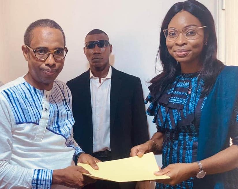 Feature image Souleymane Bah, Secrétaire Général et la ministre de l'Information et de la Communication Rosa Pola Pricemou