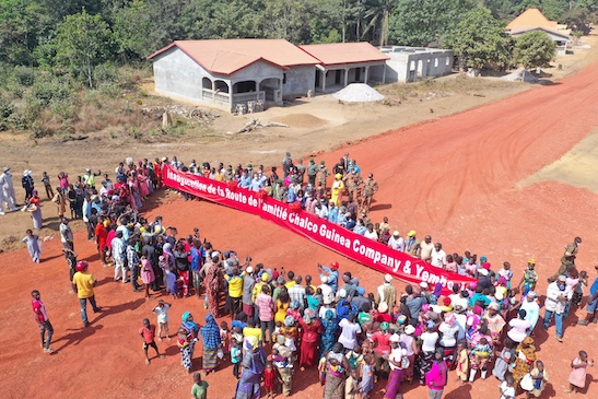 Inauguration de la Route de l’amitié offert par Chalco au district de Yembèring à Boffa