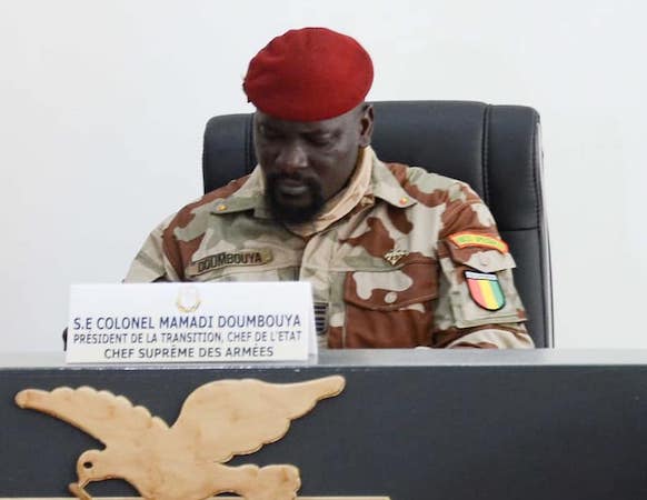 Colonel Mamadi Doumbouya, président de la transition guinéenne
