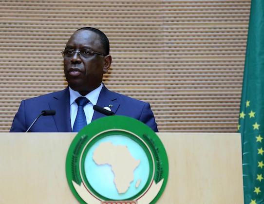 Feature image Macky Sall, président en exercice de l'Union Africaine