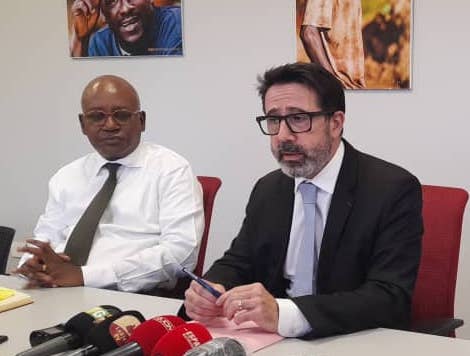 Feature image Frédéric Bouzigues et Ismael Diakité, respectivement Directeur général et Directeur général adjoint de la Société Minière de Boké(SMB)