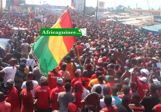 Une manifestation du FNDC à Conakry en novembre 2019
