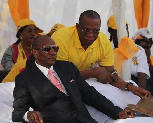 L'ancien président guinéen Alpha Condé et son premier ministre Kassory Fofana