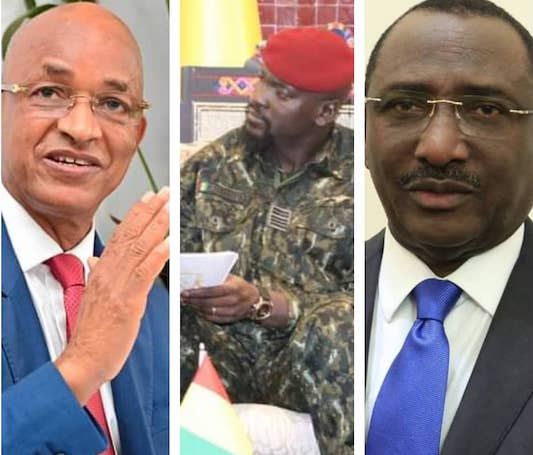 Cellou Dalein Diallo, Mamadi Doumbouya, Sidya Touré, photomontage Africaguinee.com