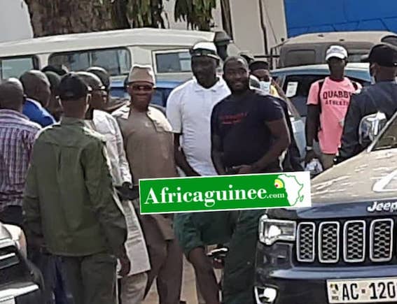 Kassory Fofana à sa sortie mardi de la DCIJ-GN