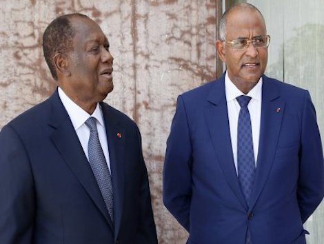 Alassane Dramane Ouattara et Patrick Achi