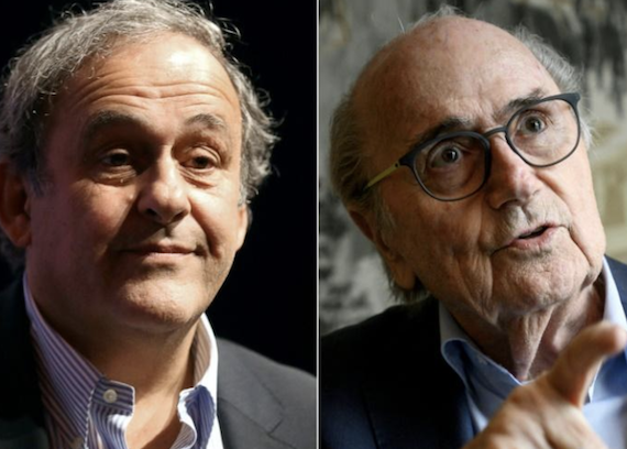 Michel Platini et Sepp Blatter