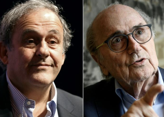 Feature image Michel Platini et Sepp Blatter