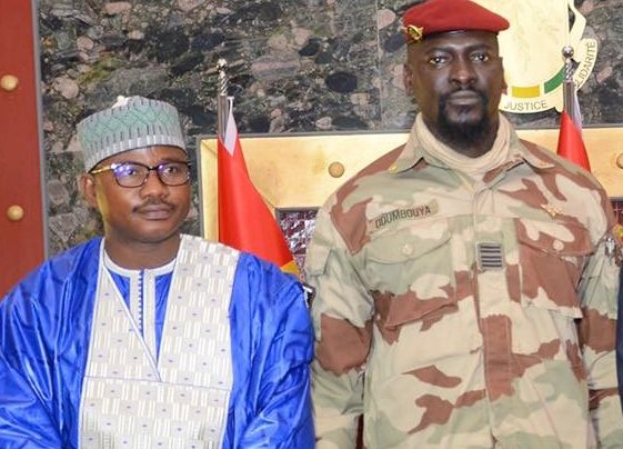 Dansa Kourouma, Président du CNT et le président de la transition, colonel Mamadi Doumbouya