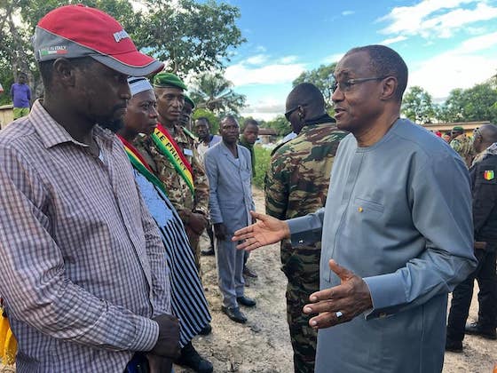 Mohamed Béavogui, Premier ministre en déplacement à Macenta, crédit photo, Primature Guinée