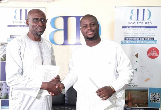 Feature image Saliou Dramé, Administrateur de la société IMMOSEN et Mamadou Aliou Dieng, Directeur général de l'entreprise B2D S.A.S