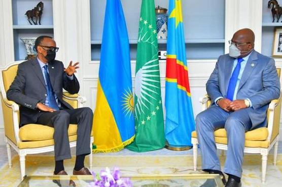 Les Présidents rwandais et congolais, Paul Kagame et Felix Tshisekedi