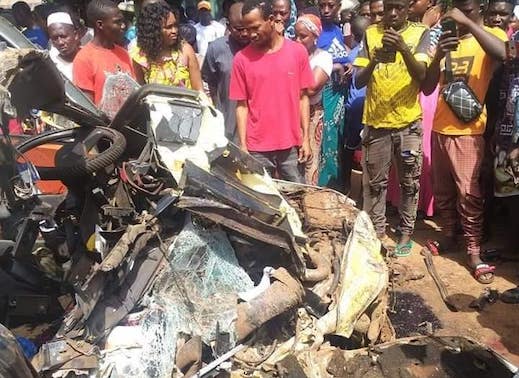 Accident de la route survenu ce lundi à la sortie de Boké