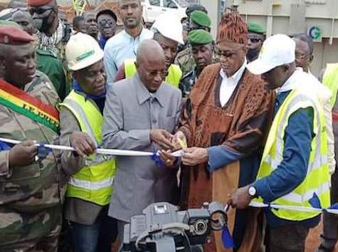 Le ministre Abé Sylla projet d'interconnexion électrique "CLSG" en avril dernier à N'Zérékoré