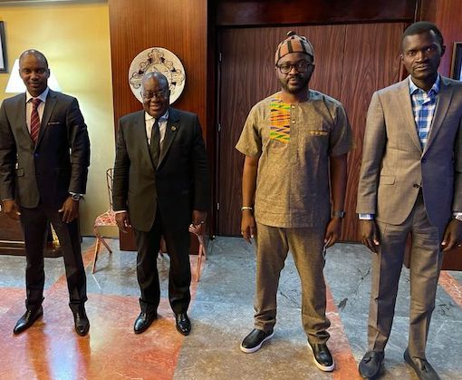 Des dirigeants du FNDC chez Nana Akuffo Addo, image d'archive