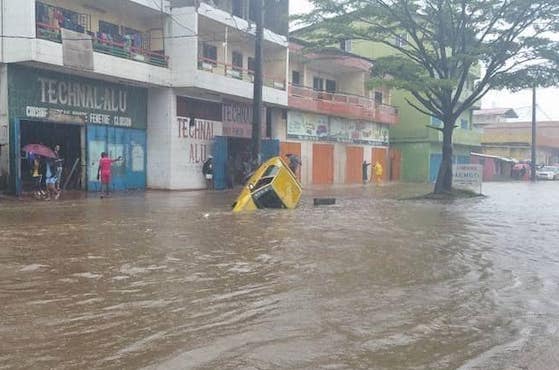 Inondation sur l'autoroute le Prince à Conakry, le 04 juillet