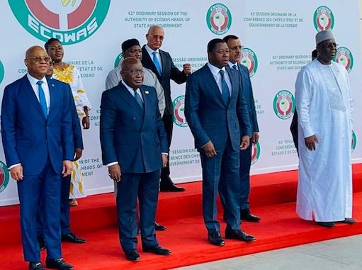 Des dirigeants de la CEDEAO réunis à Accra, dimanche 03 juillet 2022