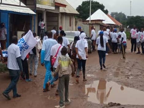 Manifestation de travailleurs de Guinée Games