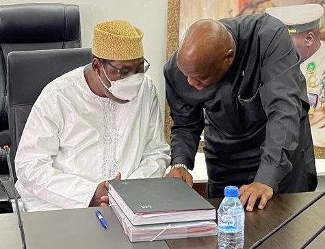 Boni Yayi et le ministre Morissanda Kouyaté
