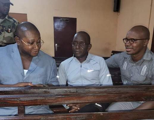 Feature image Maitre Salifou Béavogui et ses clients Saikou Yaya Barry et Ibrahima Diallo
