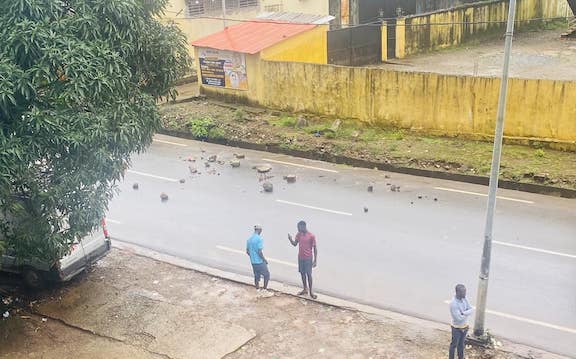 Des heurts à Kipé Dadya, crédit photo Amadou Oury Barry