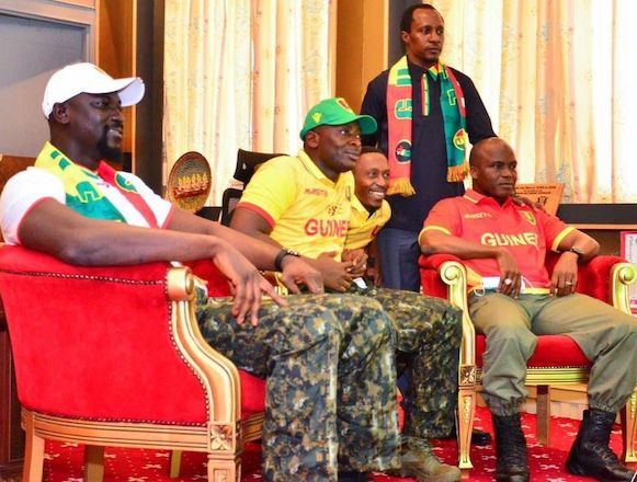 Feature image Les Colonels Mamadi Doumbouya, "président de la transition guinéenne", Amara Camara, Sadiba Koulibaly