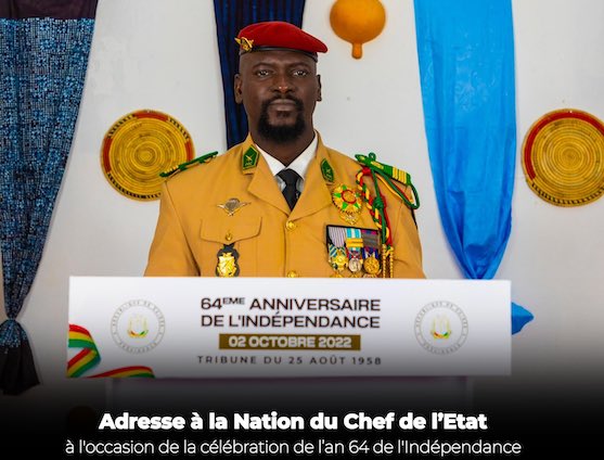 Colonel Mamadi Doumbouya, président de la transition guinéenne