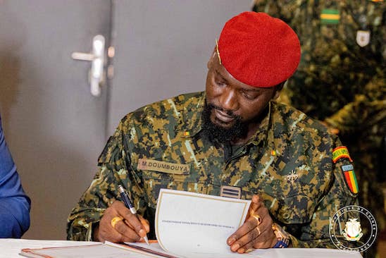 Colonel Mamadi Doumbouya, président de la transition guinéenne
