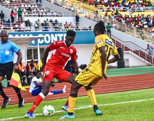 Le Horoya se qualifie pour les phases de groupe de la ligue des champions après son nul (1-1) face à l'Assec Mimosas à Conakry, crédit photo Horoya AC