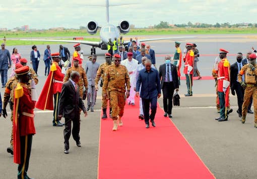 Umaro Sissoco Embalo, président en exercice de la Cedeao et le putschiste déchu Paul Henri Sandaogo Damiba, image d'archive