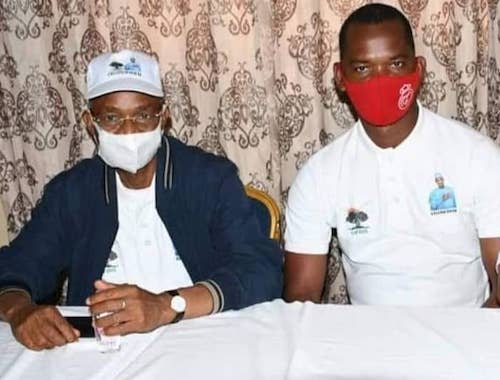 Cellou Dalein Diallo, leader de l'UFDG et son attaché Mamadou Aliou Goubhoye Diallo