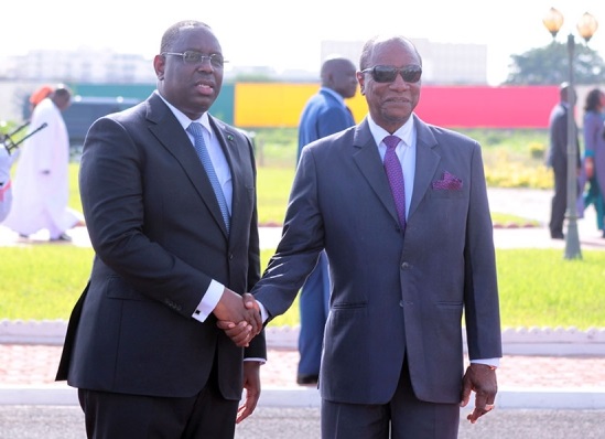 Macky Sall président du Sénégal et Alpha Condé, ancien président de Guinée, image d'archive