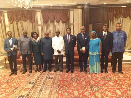 Des observateurs de l'UA reçus par le Président de la Guinée Équatoriale OBIANG NGUEMA MBASOGO