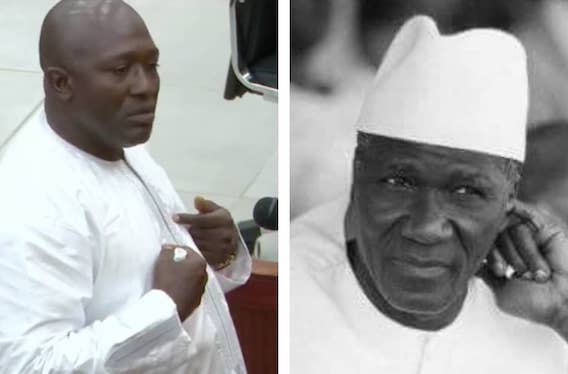 Feature image Toumba Diakité à la barre et feu Ahmed Sékou Touré, photomontage Africaguinee.com