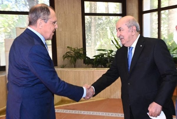 Abdelmadjid Tebboune et Sergueï Lavrov Ministre des Affaires étrangères de la Fédération de Russie