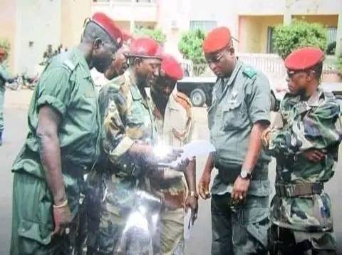 Claude Pivi, Toumba Diakité, Sékouba Konaté et Dadis Camara, image d'archive