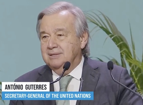 Antonio Guteress, Secrétaire Général de l’Organisation des Nations-Unies