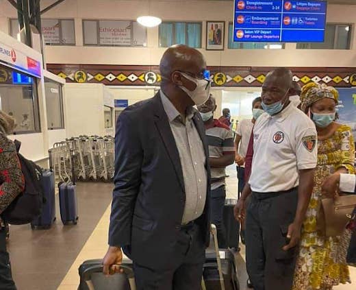 Dr Fodé Oussou Fofana, vice-président de l'UFDG à l’aéroport de Conakry