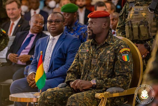 Colonel Mamadi Doumbouya, président de la transition guinéenne et son Premier ministre Dr Bernard Goumou