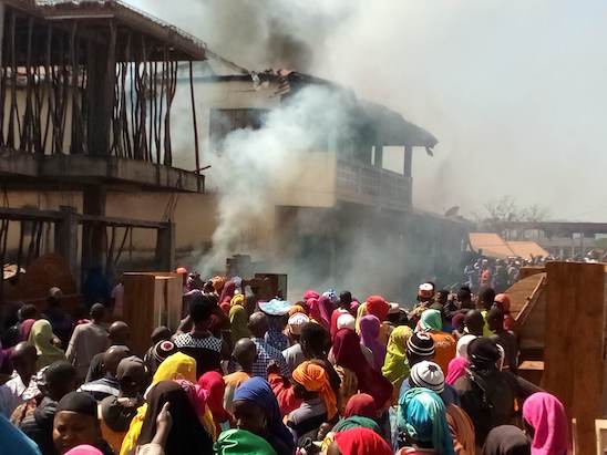 Incendie au marché central de Mamou