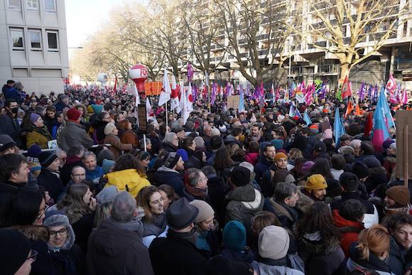 Manifestassions en France contre la réforme des Retraites