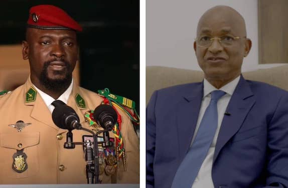Feature image Colonel Mamadi Doumbouya, président de la transition guinéenne et Cellou Dalein Diallo, leader de l'UFDG, photomontage Africaguinee.com