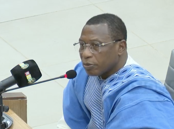 Feature image Capitaine Moussa Dadis Camara à la barre du tribunal criminel de Dixinn
