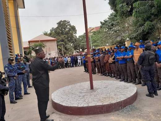 Feature image Charles Alphonse Wright, Ministre de la Justice et des droits de l'Homme s'exprimant à la Cour d'Appel de Conakry, Sayon Camara Africaguinee.com