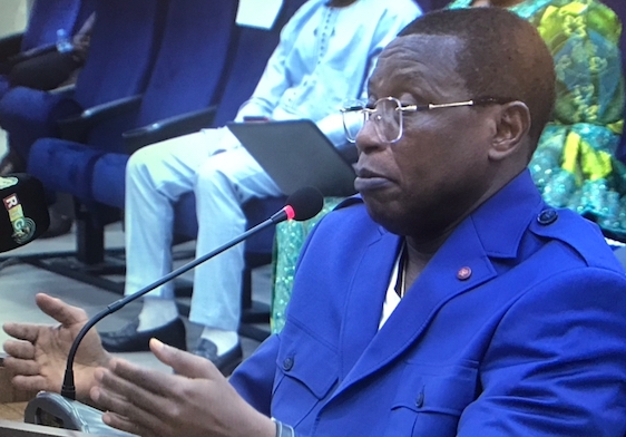 Feature image Moussa Dadis Camara à la barre du tribunal criminel de Dixinn